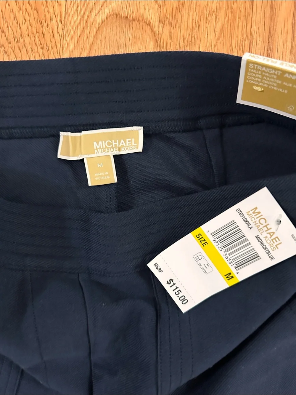 Michael Kors Navy Straight-Leg Men's Pants